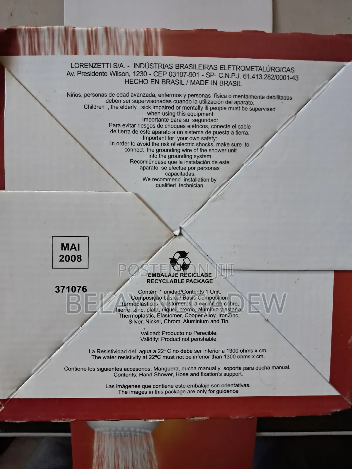 LORENZETTI Water Heater "Made in Brazil "