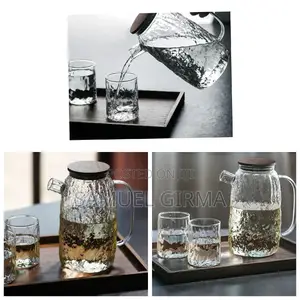  Deli Glass Ware Set  አንድ ማራኪ ጆግና 6 መጠጫ ብርጭቆዎች