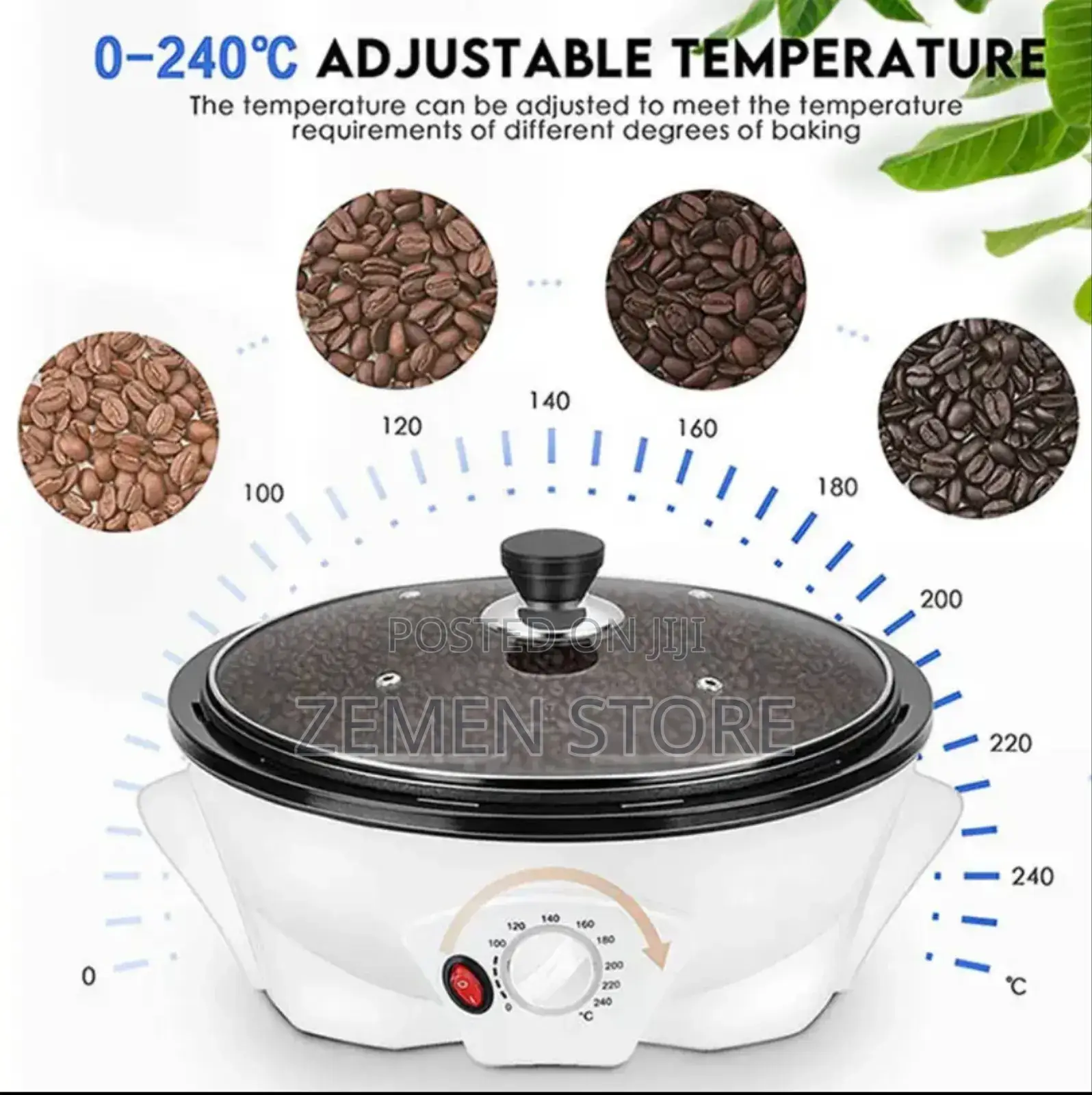 Sachi Original Coffee Roster በአንድ ጊዜ 400 ግራም መቁላት የሚችል ማሽን