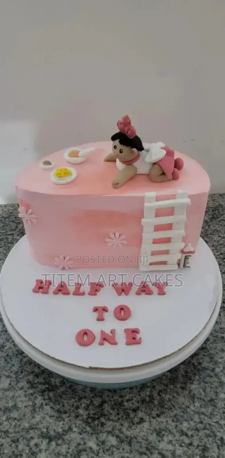 1/2 Month Birthday Cake