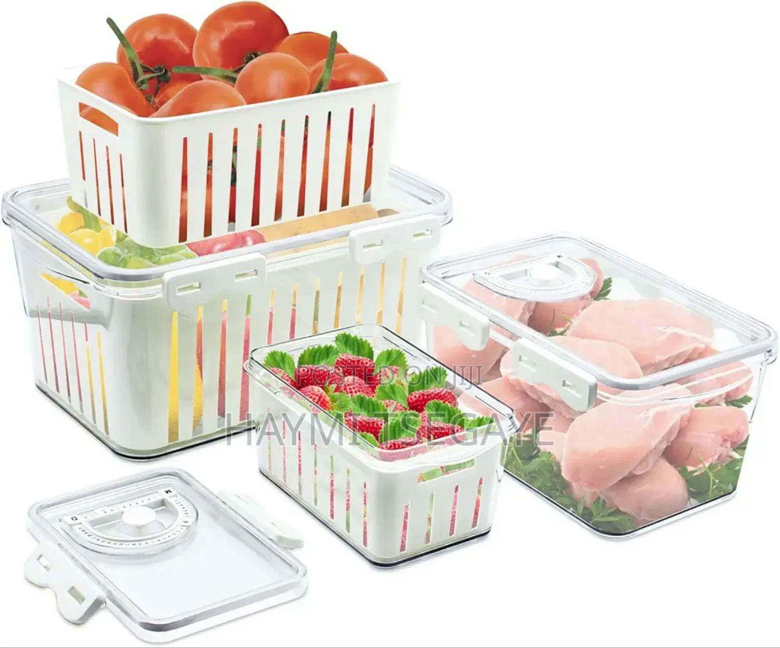 4 Refrigerator Food Storage Box