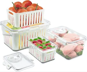4 Refrigerator Food Storage Box