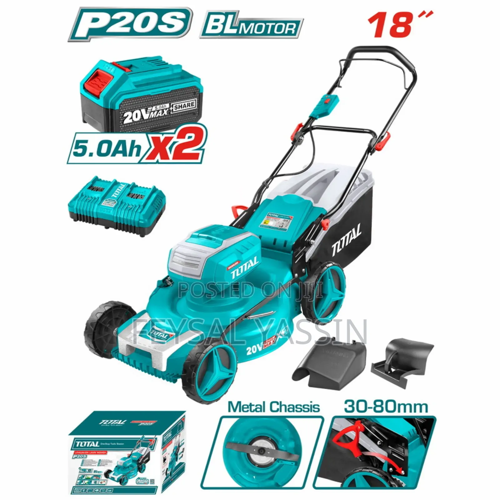 Total Lawn Mower 20V Battry ሳር ማቸጃ