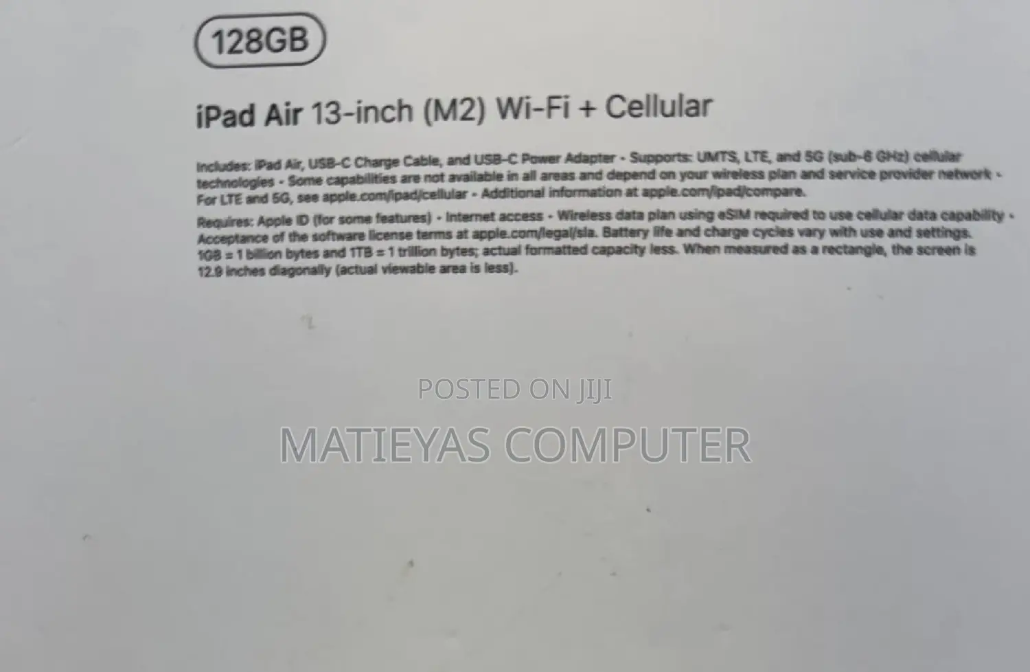 New Apple iPad Air 256 GB