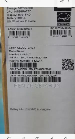 New Laptop Lenovo Ideapad 3 8GB Intel Core I5 SSD 512GB