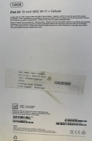 New Apple iPad Pro 128 GB