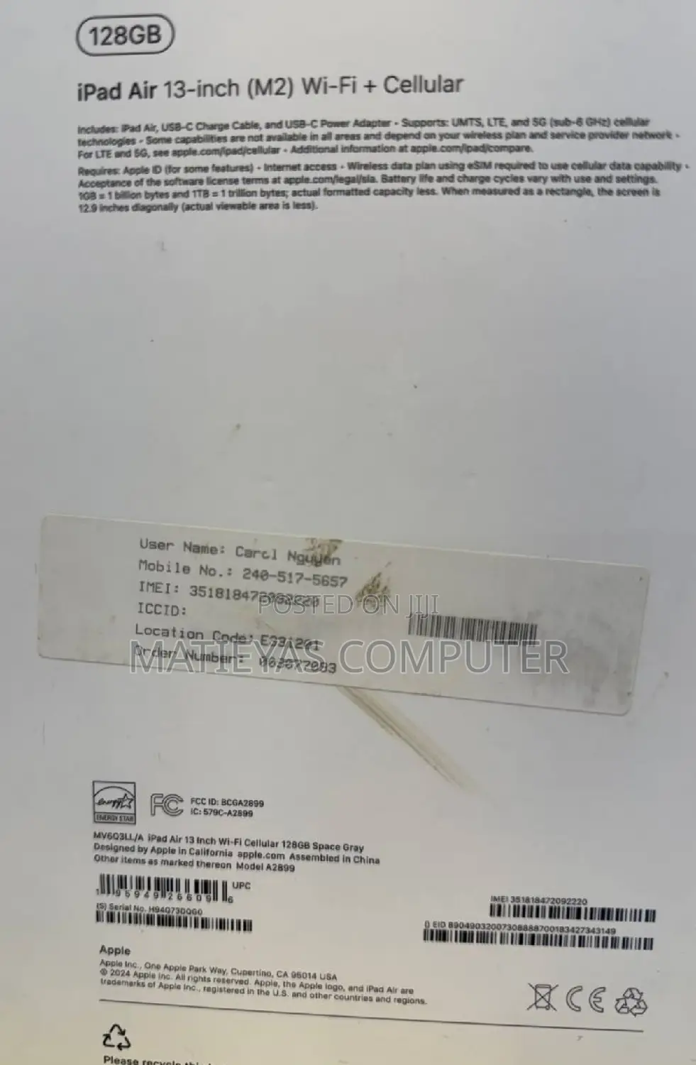 New Apple iPad Pro 128 GB