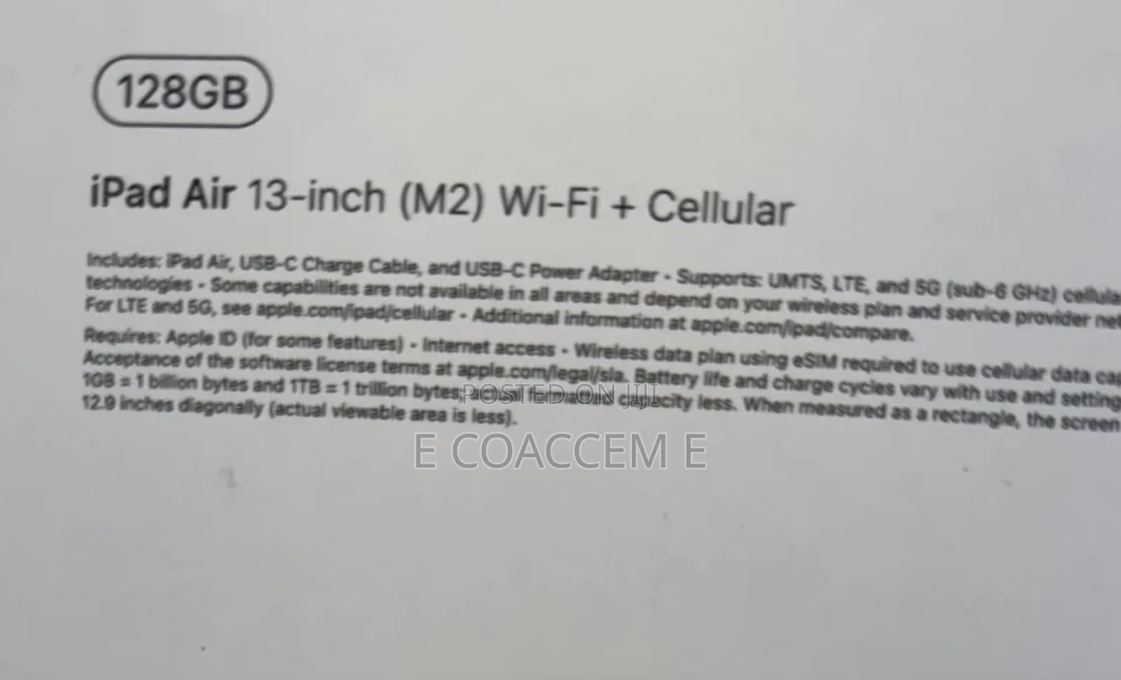 New Apple iPad Air 128 GB