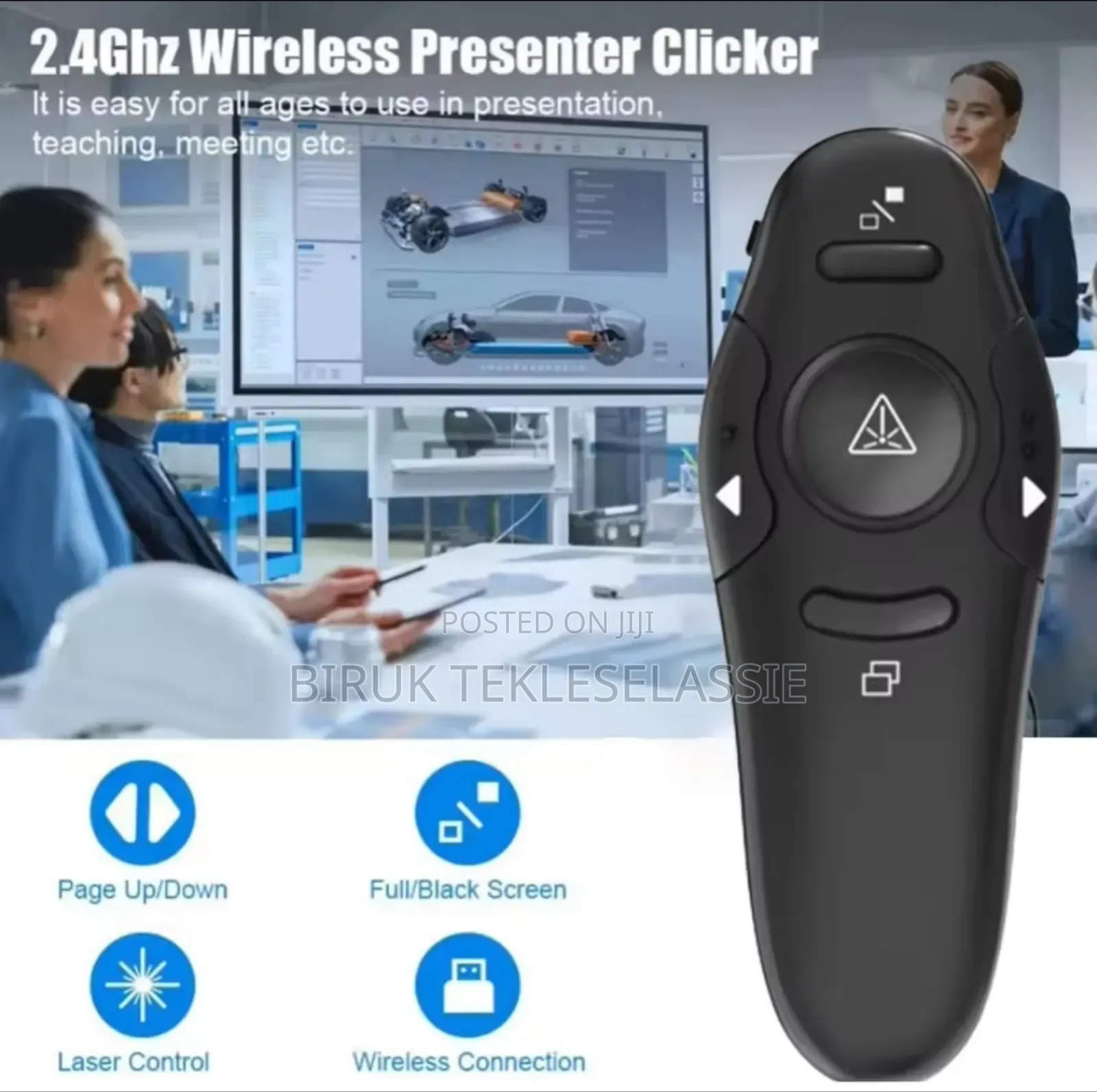 Mini Portable Wireless Presenter Pointer Laser Presentation Remote