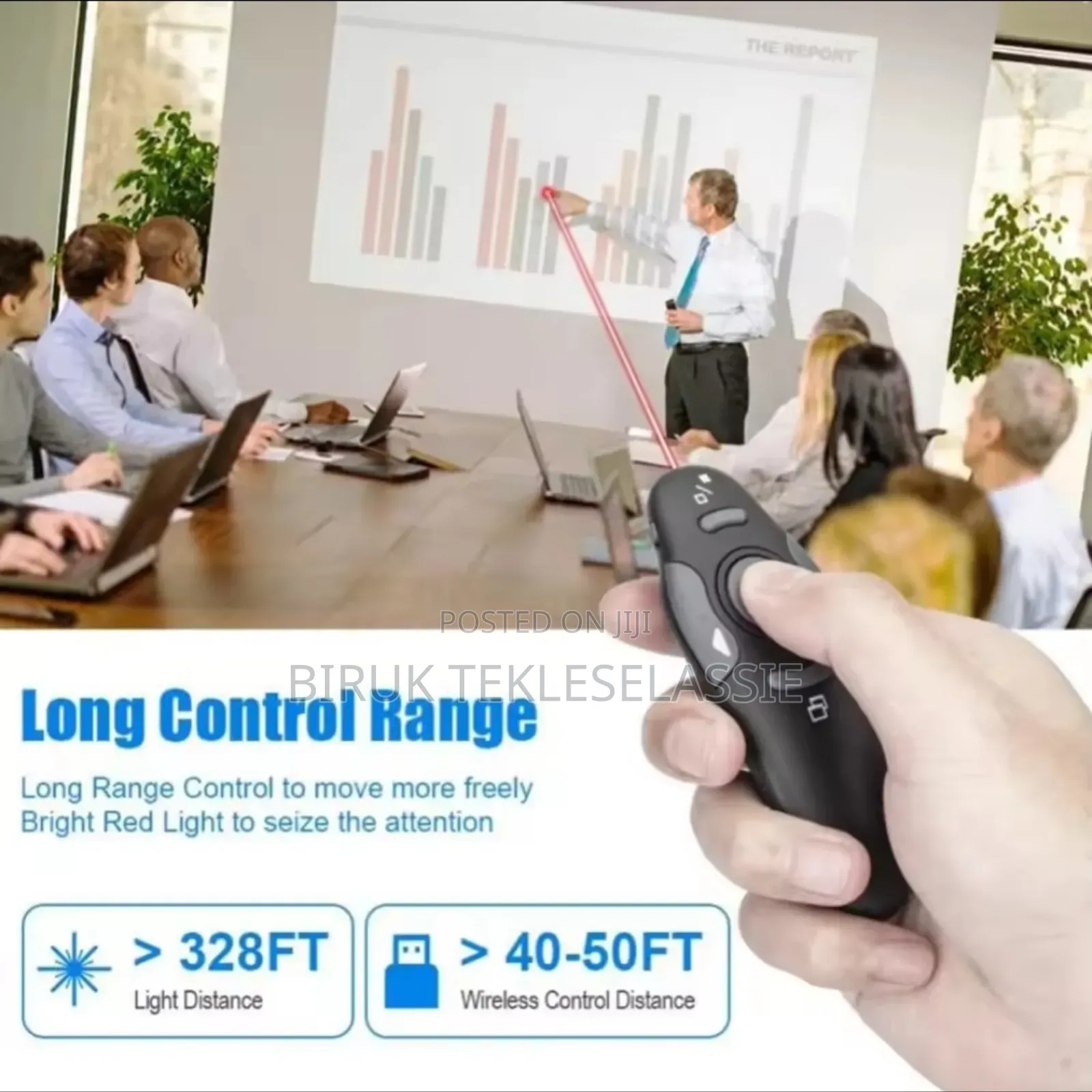 Mini Portable Wireless Presenter Pointer Laser Presentation Remote