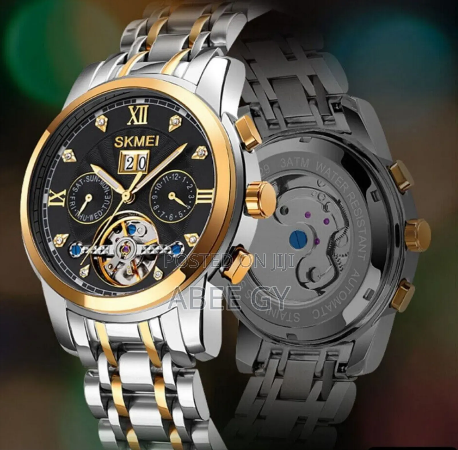 SKMEI Mechanical Automatic Day-Date Display Stainless Steel