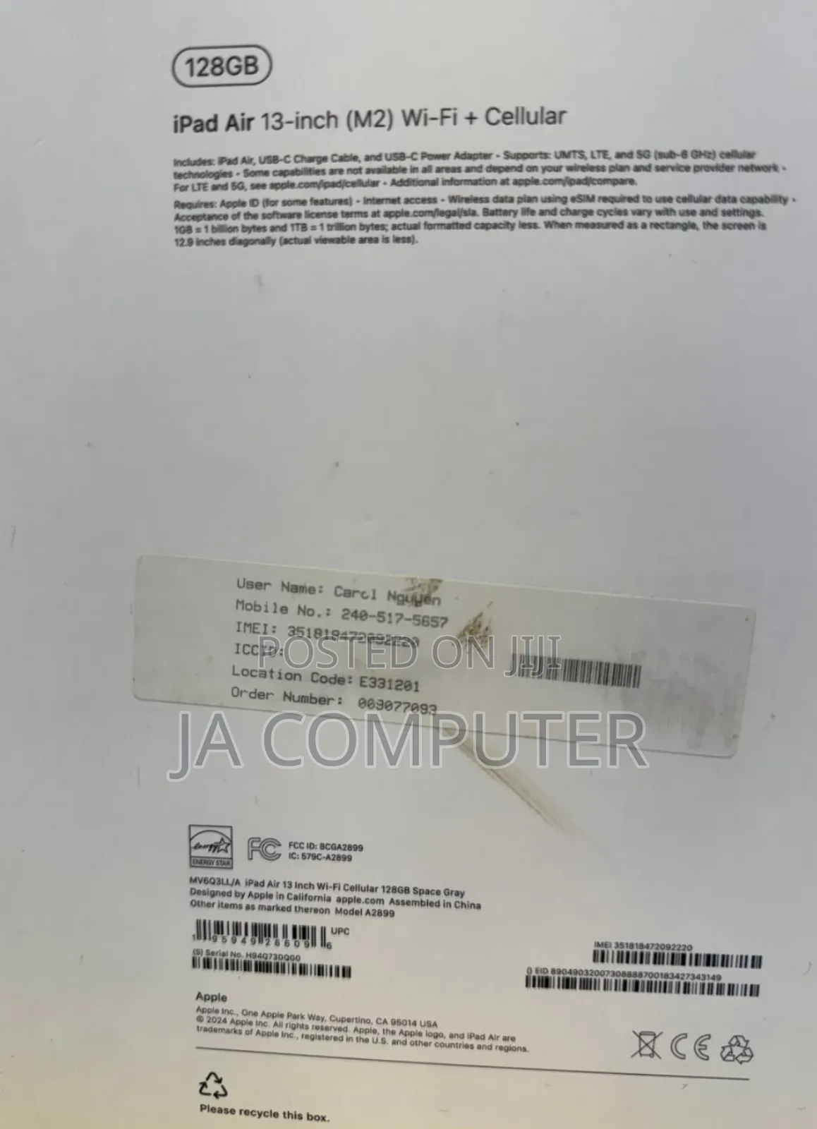 New Apple iPad Pro 11 (2024) 256 GB Silver