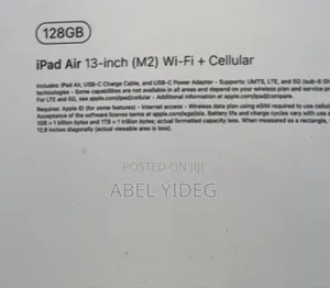 New Apple iPad Air 13 (2024) 128 GB