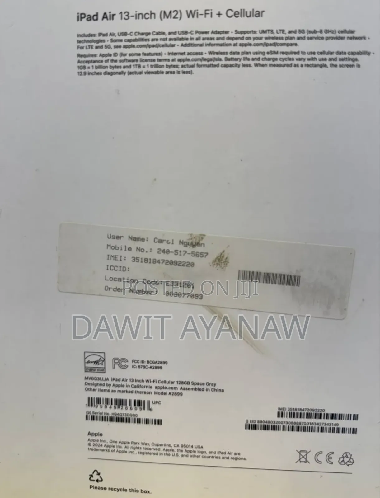 New Apple iPad Pro 11 (2021) 256 GB Silver