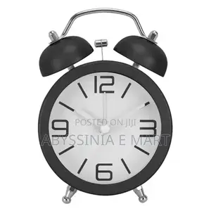 Quartz Alarm Clock በባትሪ የሚሰራ