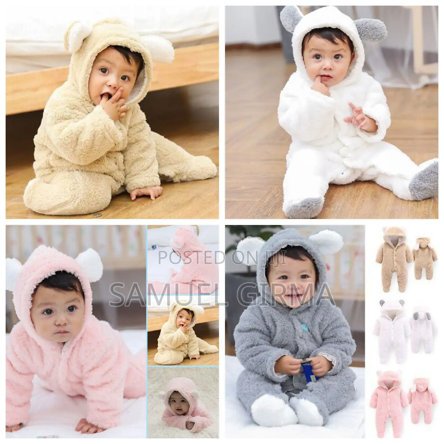 Newborn Baby Winter Clothes Hooded Coat Romper Jumpsuit