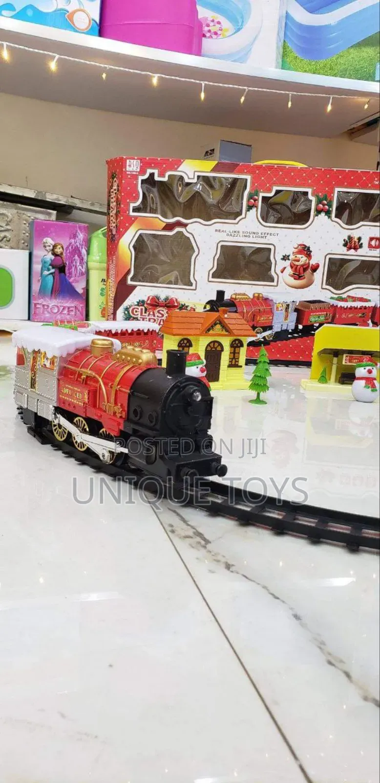 Christmas Train Set With Lights, Sounds Smoke Effect