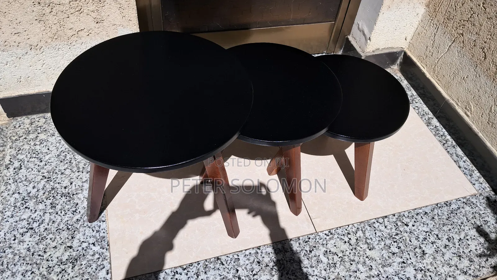 Black Color Coffee Tables 3sets