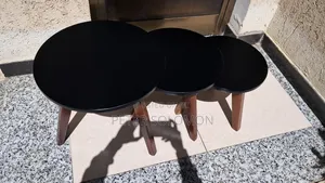 Photo - Black Color Coffee Tables 3sets