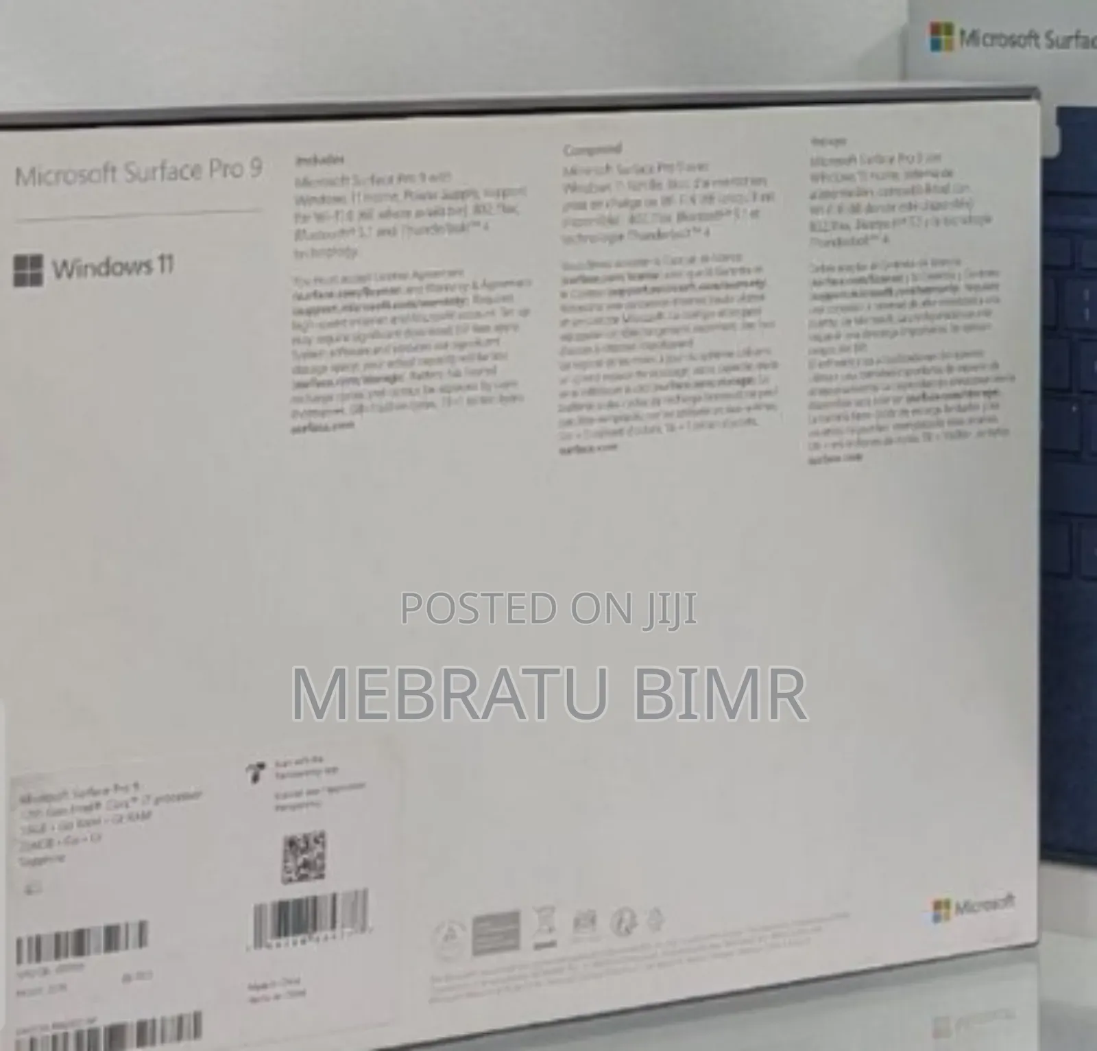 New Laptop Microsoft Surface Pro 9 16GB Intel Core I7 SSD 256GB