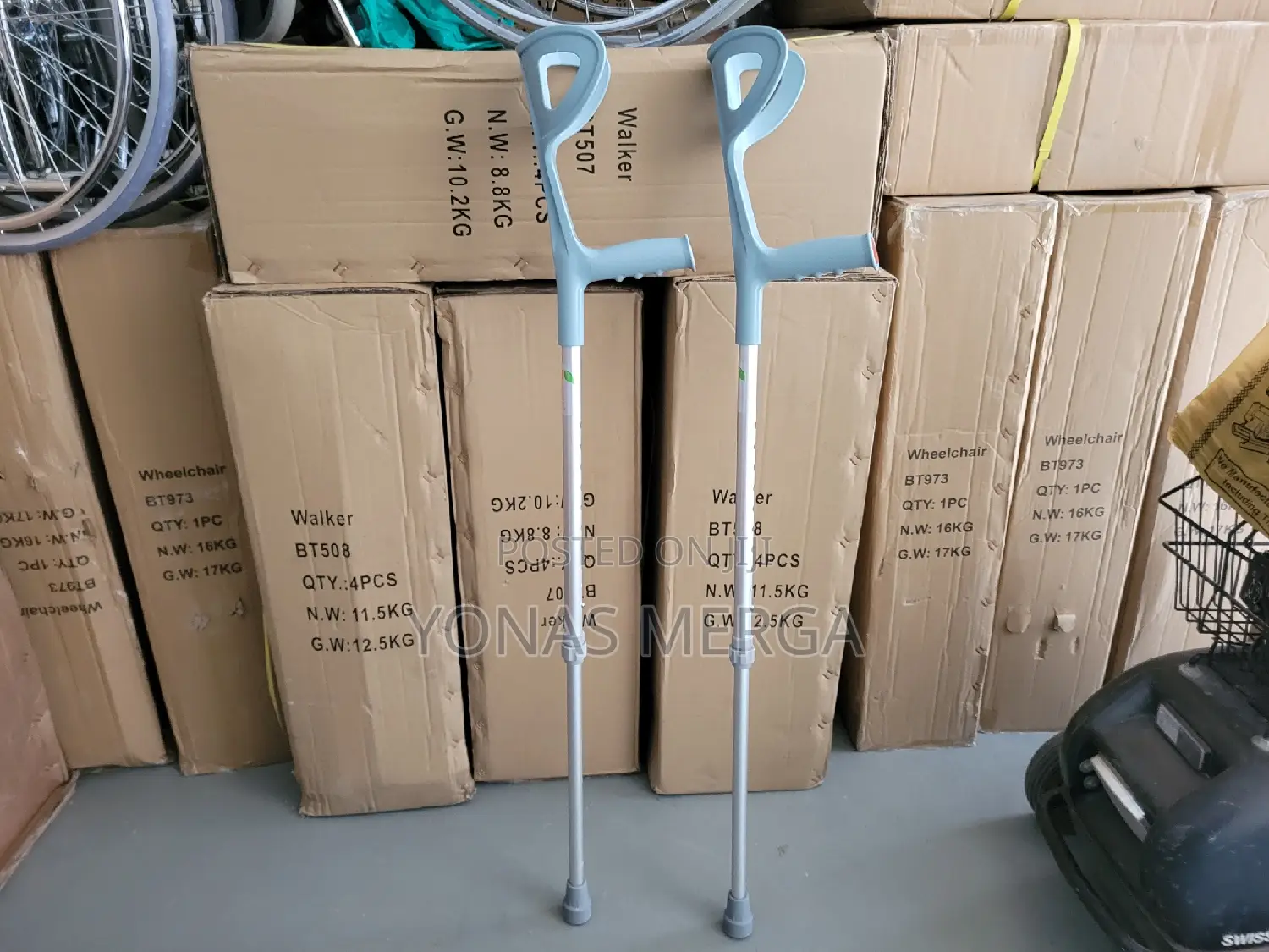 Elbow Crutches零walking Stick一140-185 Cm Height Crutches፦ክራች