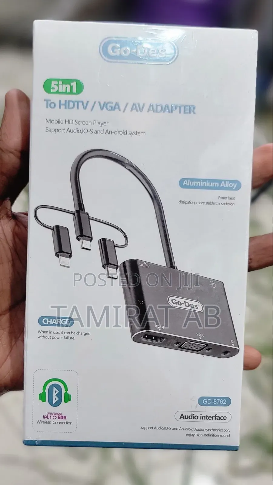 5in1 Mobilescreen Playerusb-C/Lightning/Micro to HDTV/VGA/AV