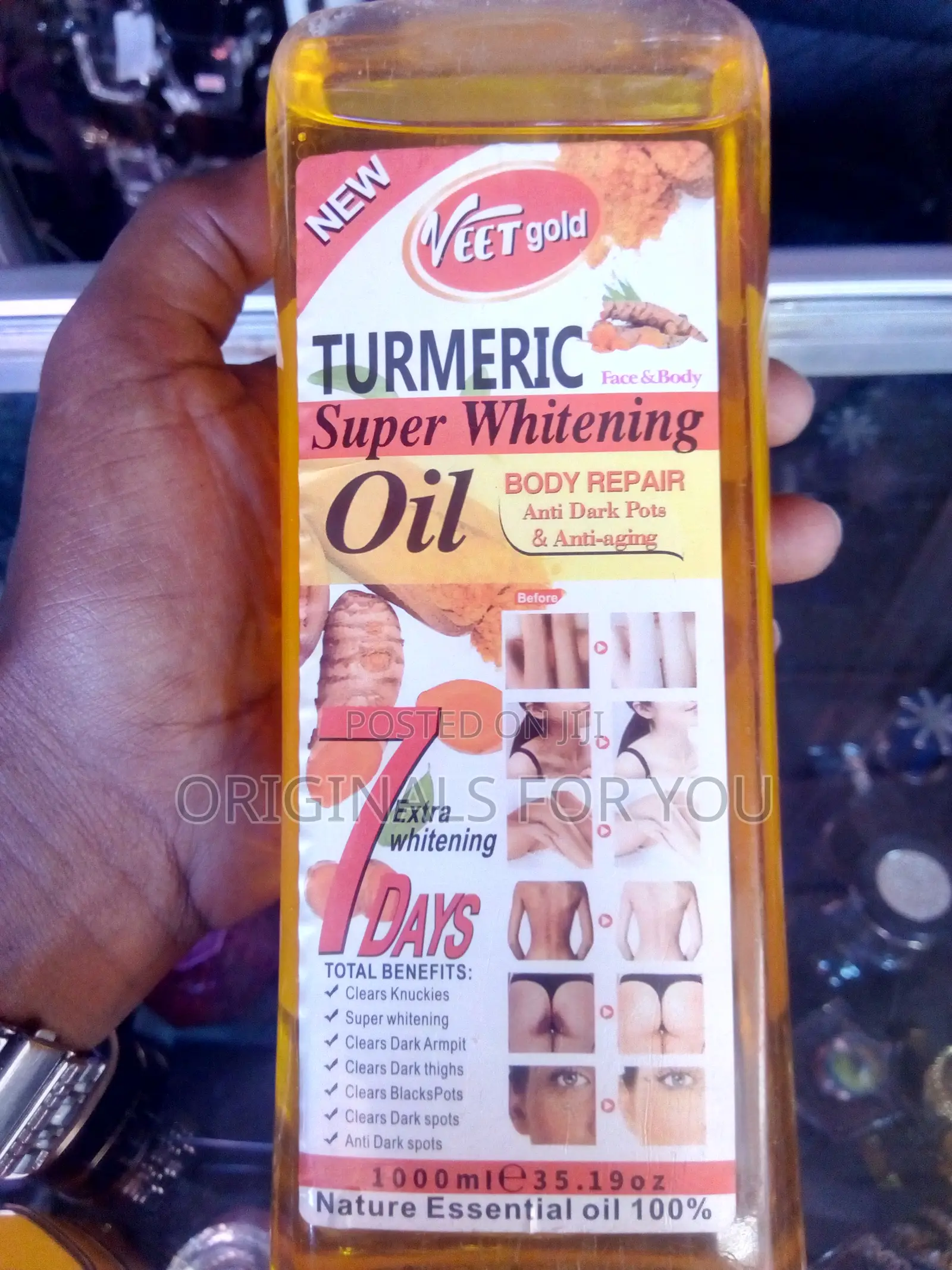 Original Veet Gold Turmeric Super Whitening Oil