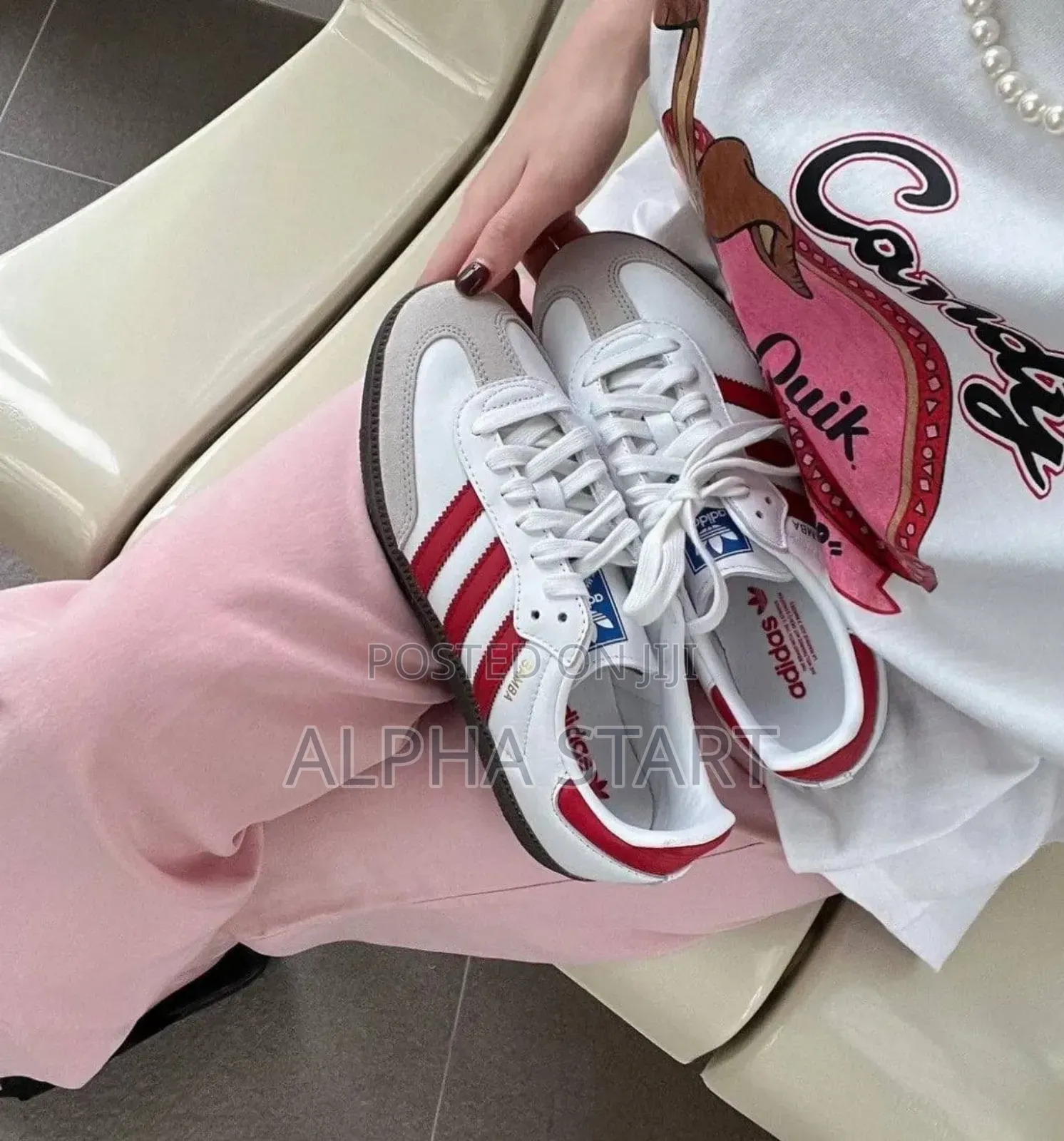  Adidas Samba OG 'Red Core White' WMNS Shoes