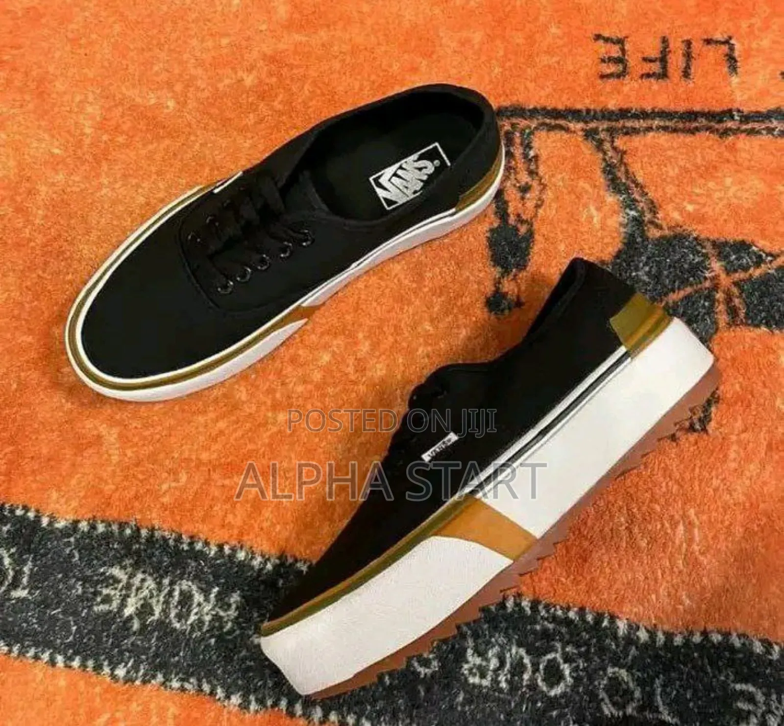 Vans Authentic 'Balck/White' Triple Sole Shoes