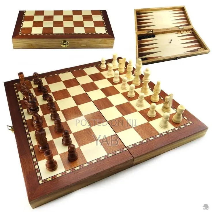 Wood Foldable Chess Large