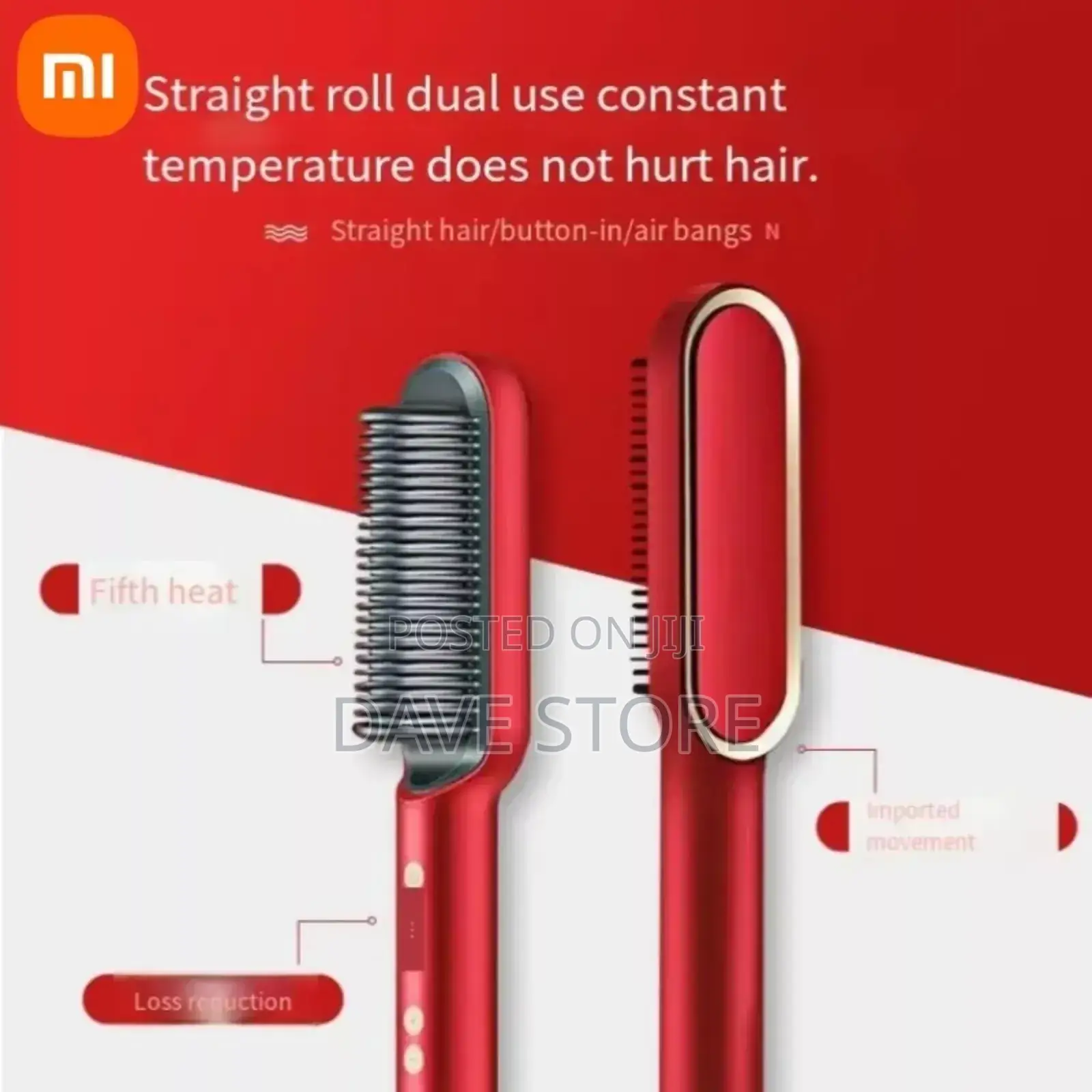 Heated Ceramic Hair Straightener Brush
