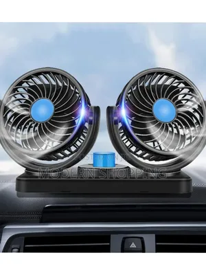 Photo - Dashboard-Mounted Dual Electric Car Fan 12V
