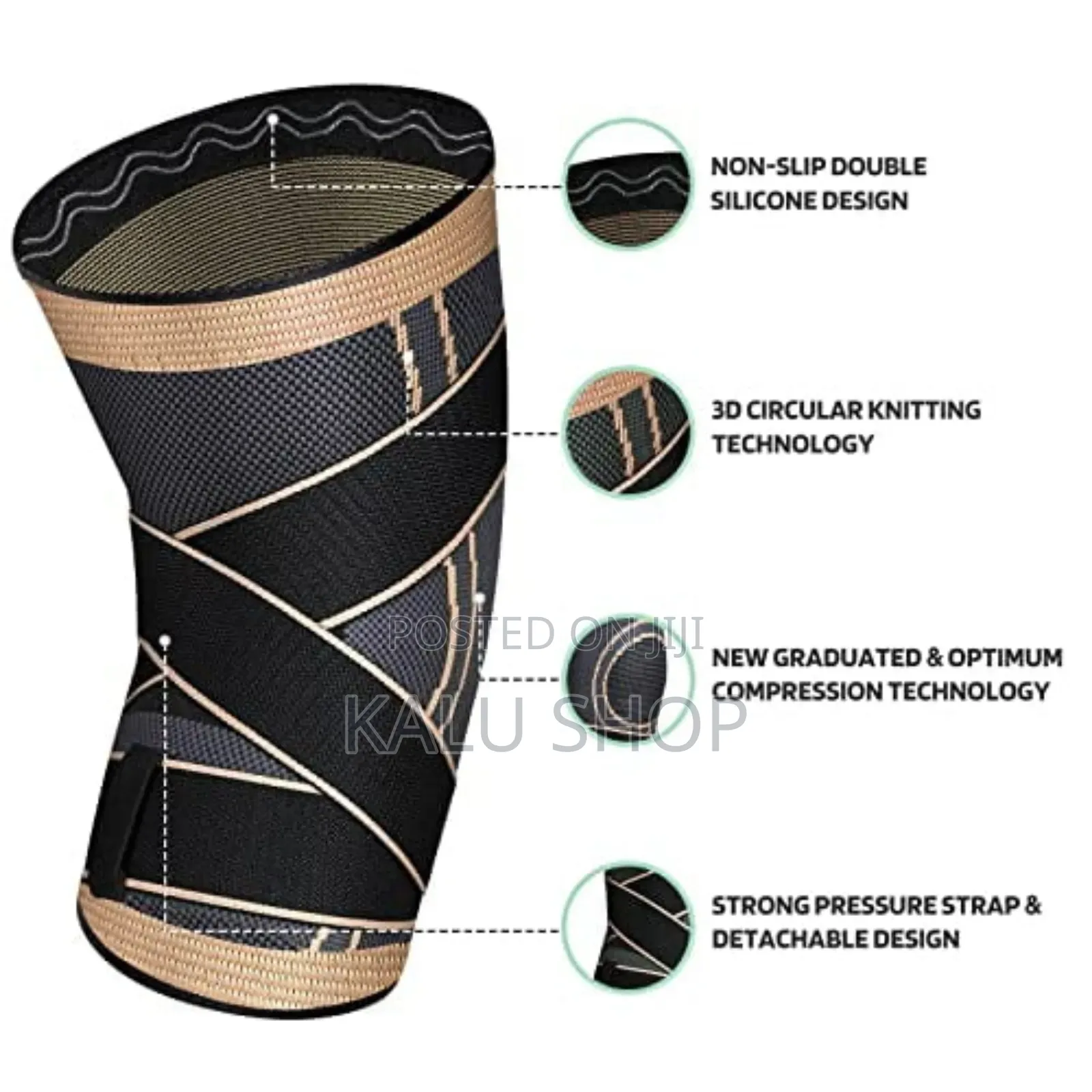 Professional Knee Brace With Removable Adjustable Straps