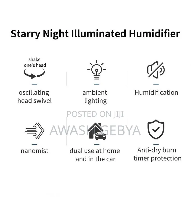 Humidifier Starlight + Nightlight Rotating