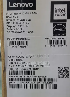 New Laptop Lenovo Ideapad 3 8GB Intel Core I5 SSD 512GB