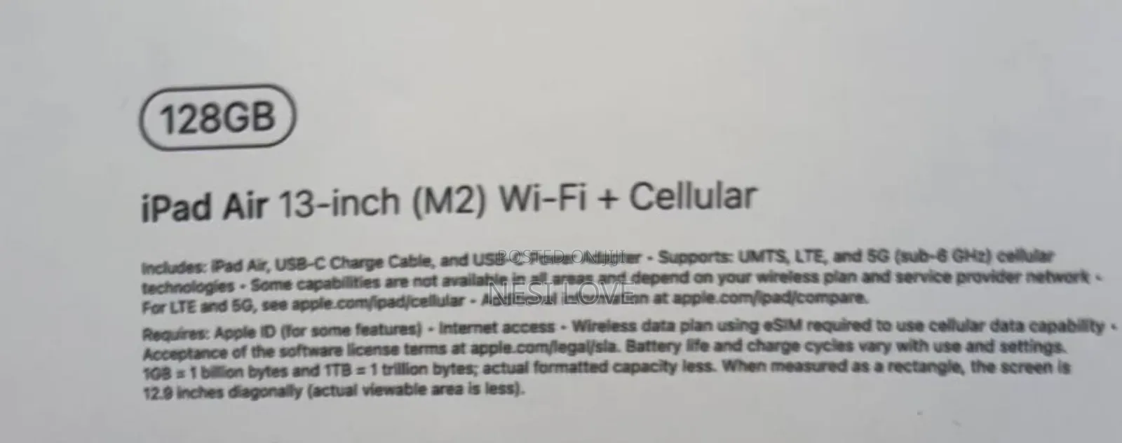 New Tablet 128 GB White