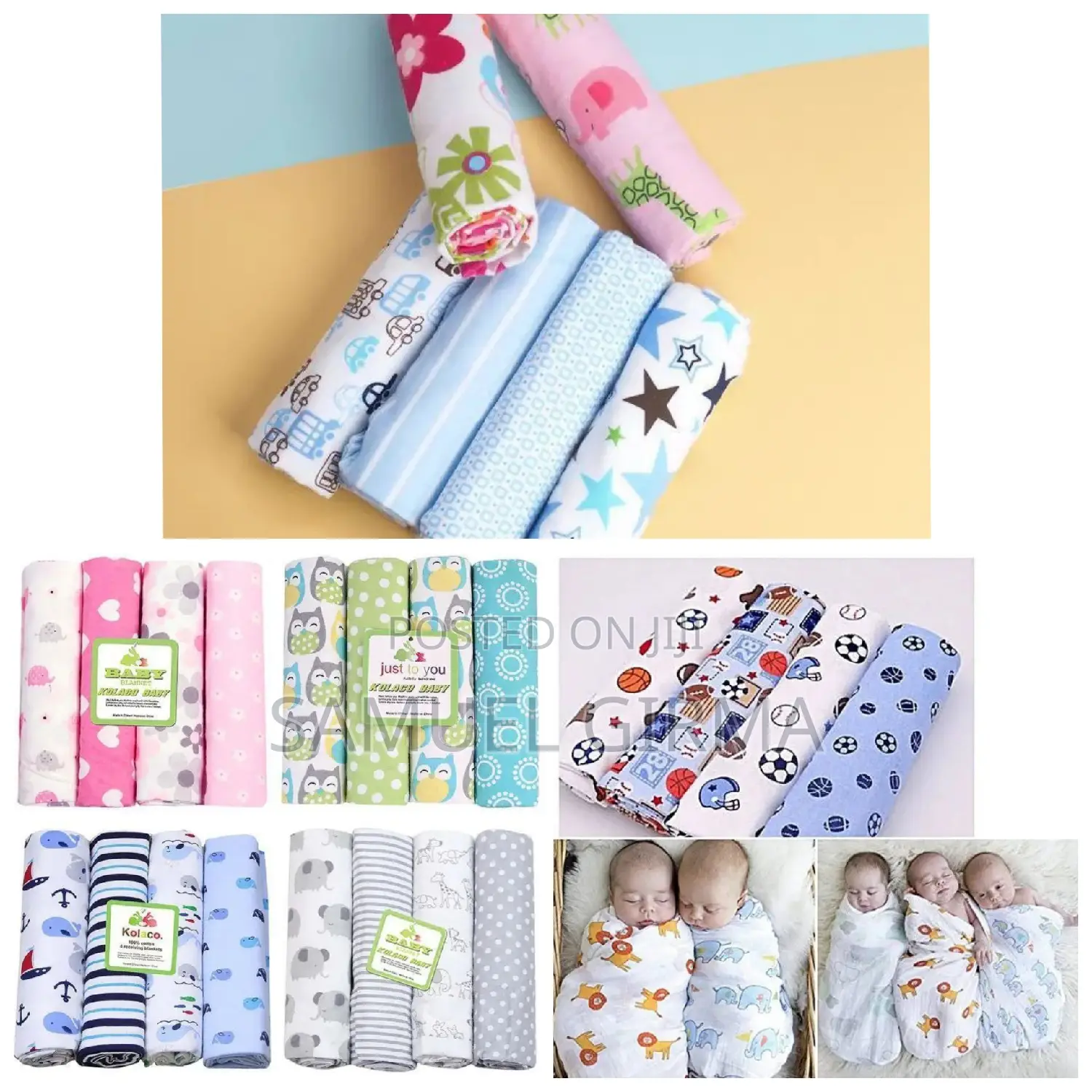 4pcs Flannel Receiving Blankets
መቀበያ መጠቅለያ