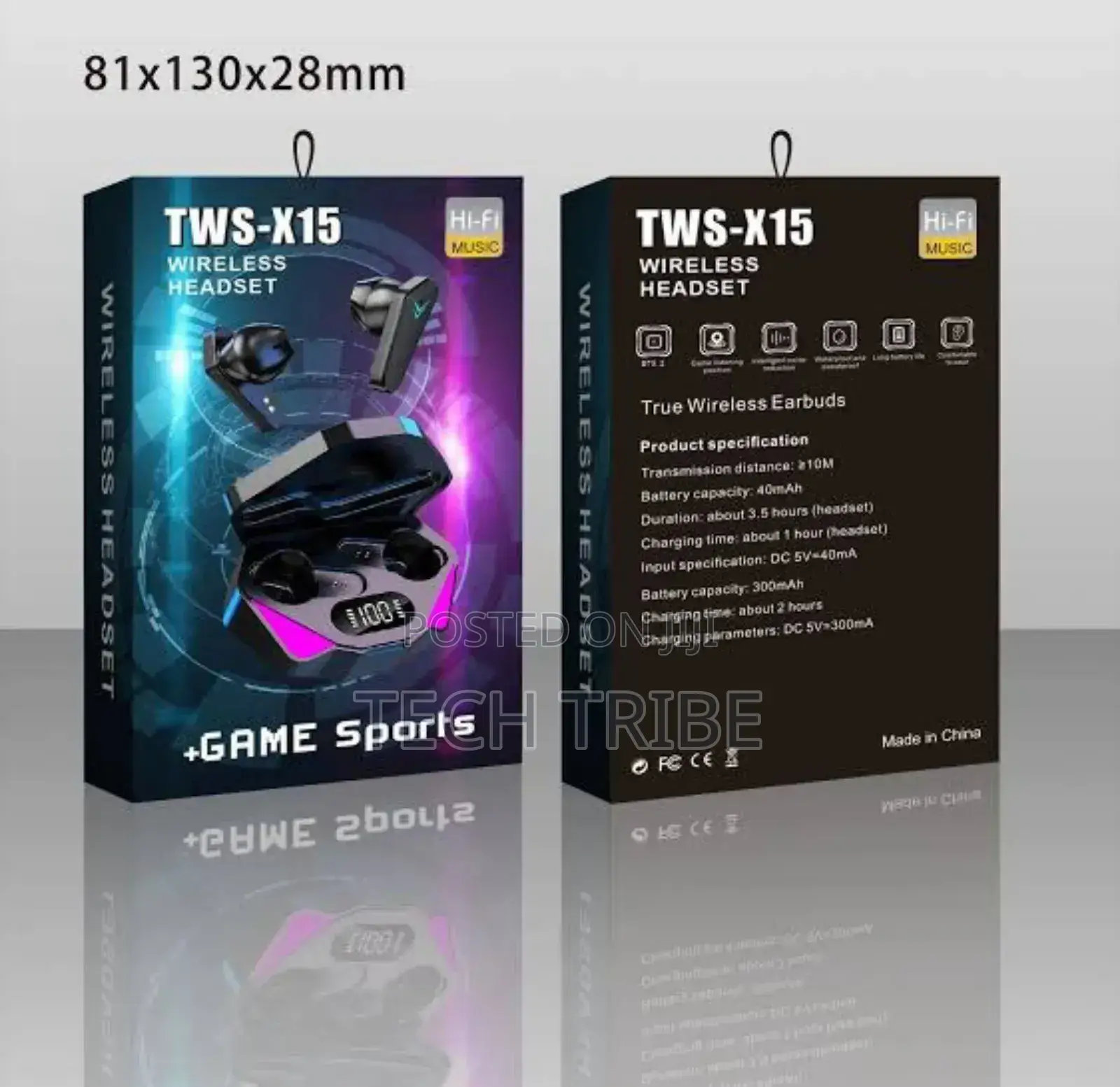 X15 Gaming Earbuds Wireless Bluetooth Earphone