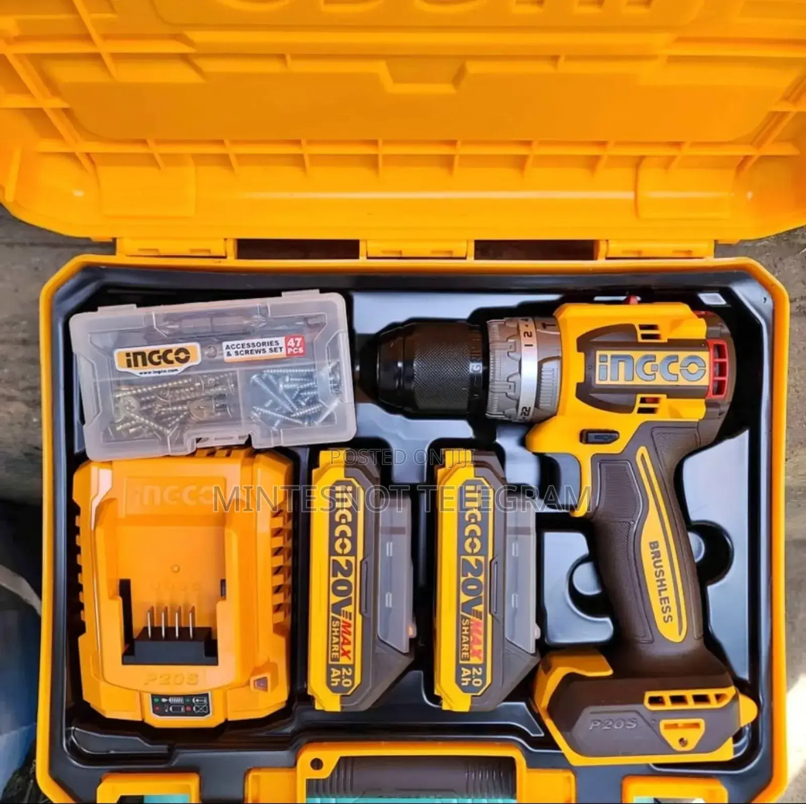 Ingco Rechargeable Drill 20v Burashless ቻርጀብል ድሪል