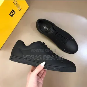 FENDI Classic Flat Triple Black Super Master Quality Shoes