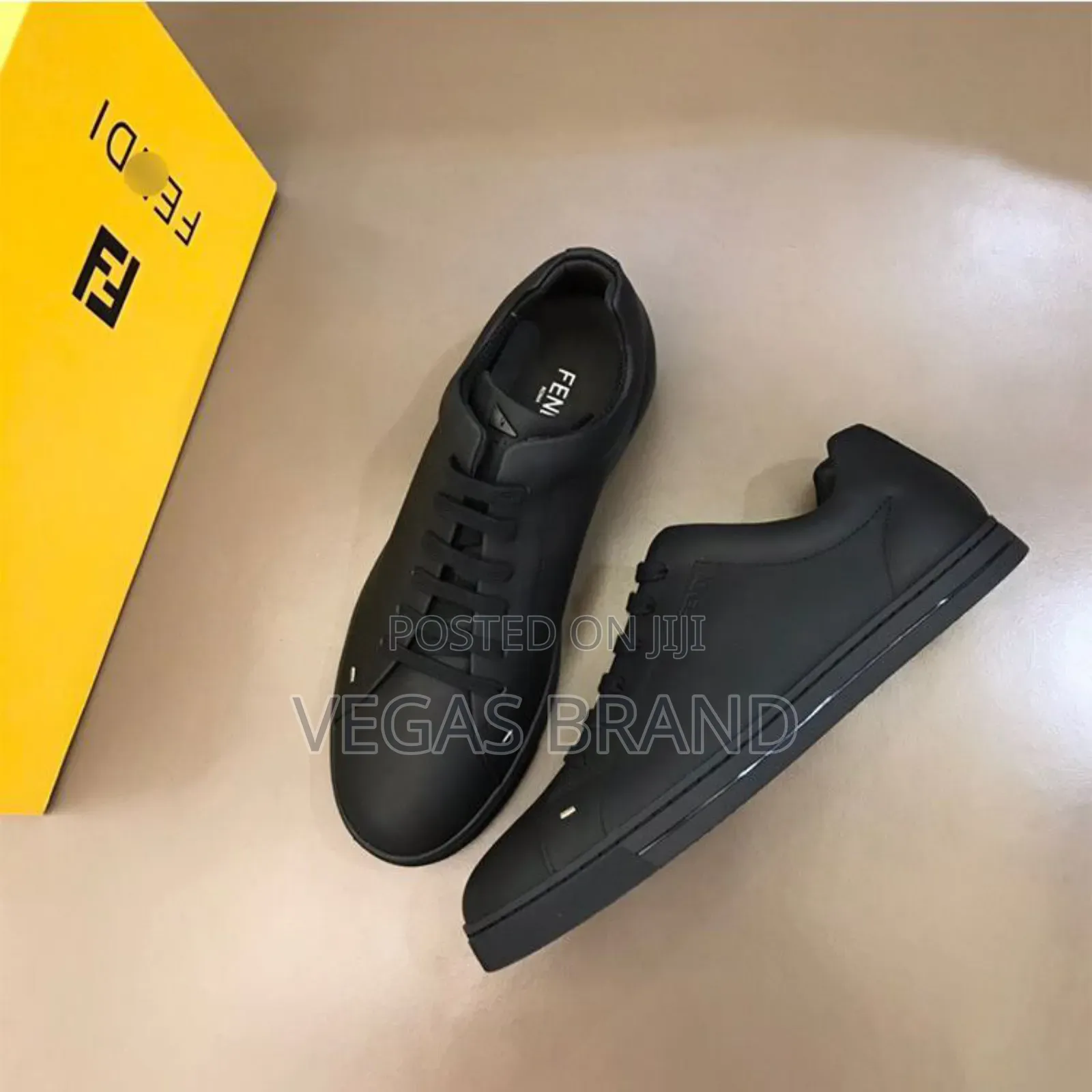 FENDI Classic Flat Triple Black Super Master Quality Shoes