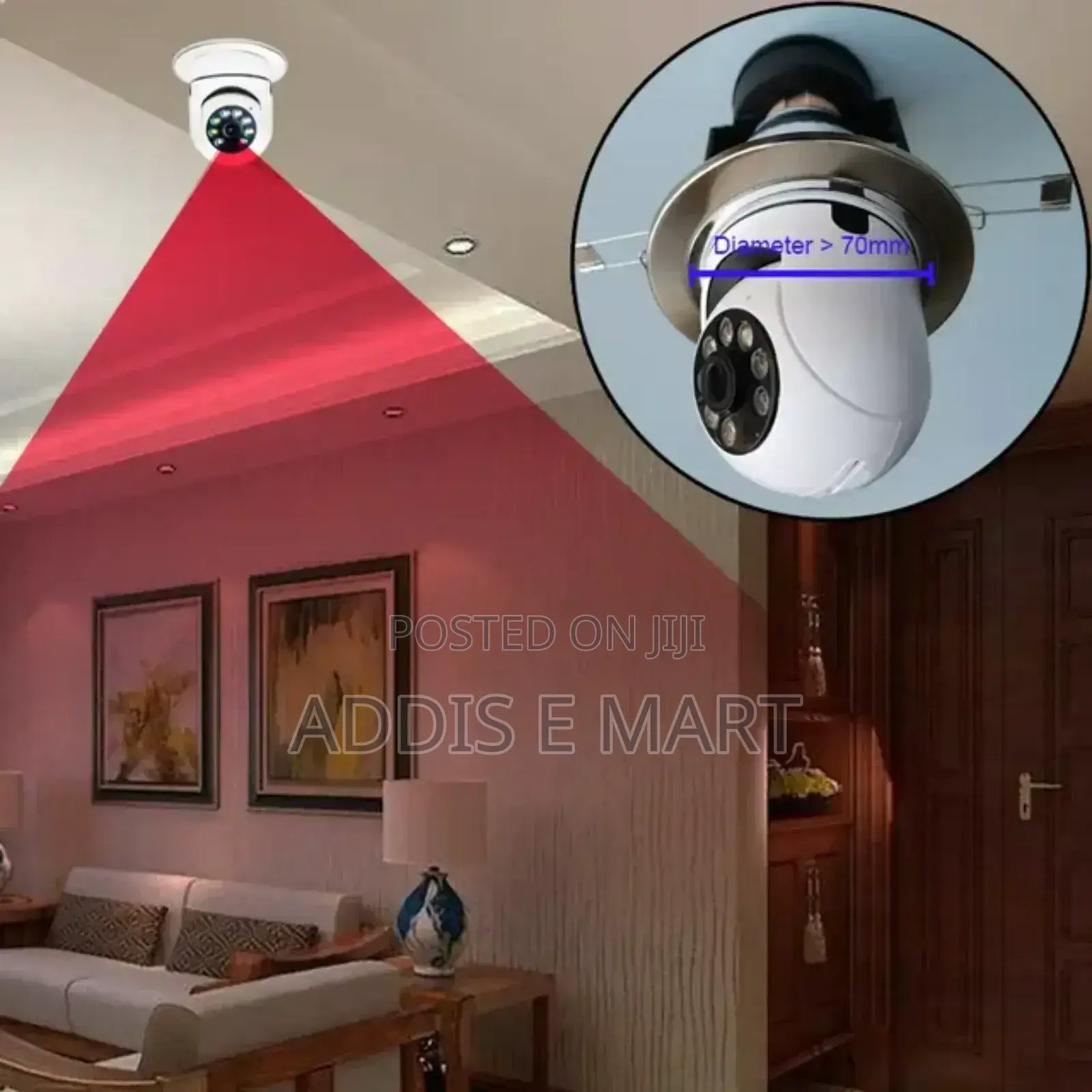 የራሱ Wi-Fi ኔትወርክ ያለዉ Wireless Bulb Security Camera