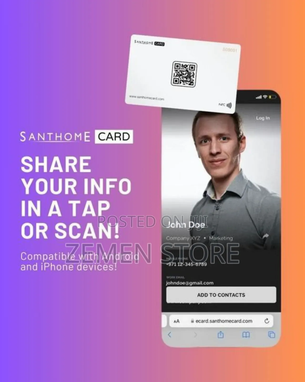 NFC Portable Digital Business E-Card
