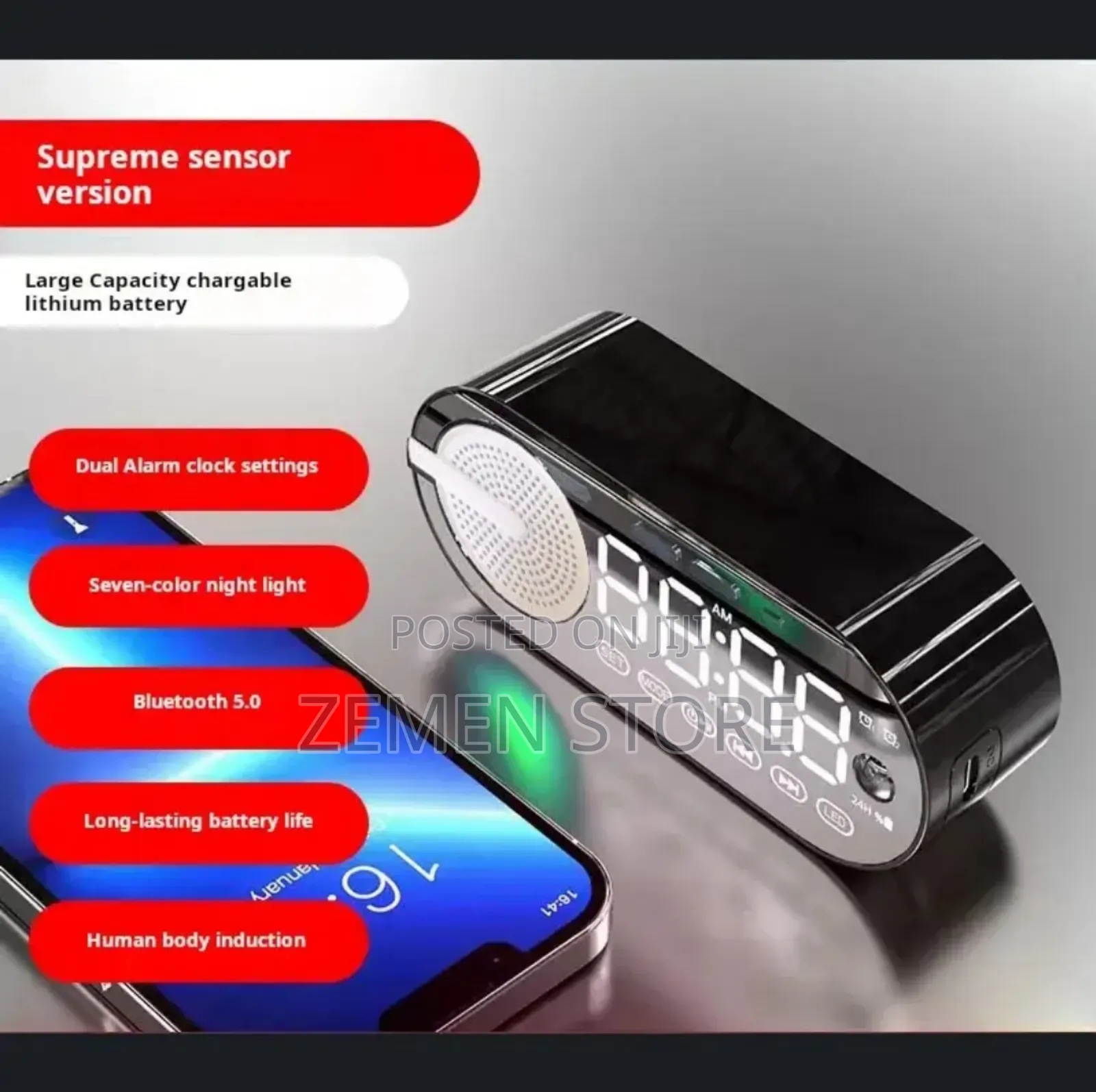 Alarm Clock With Wireless Speaker Original