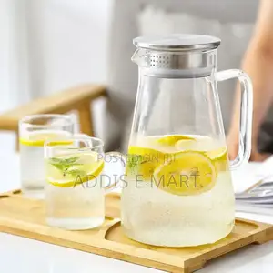 ውብ እና ማራኪ 2.2 ሊትር Glass Water Jug