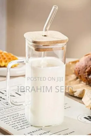 Glass Cup With Lid And Straw,16oz Can Shaped Glass Cups