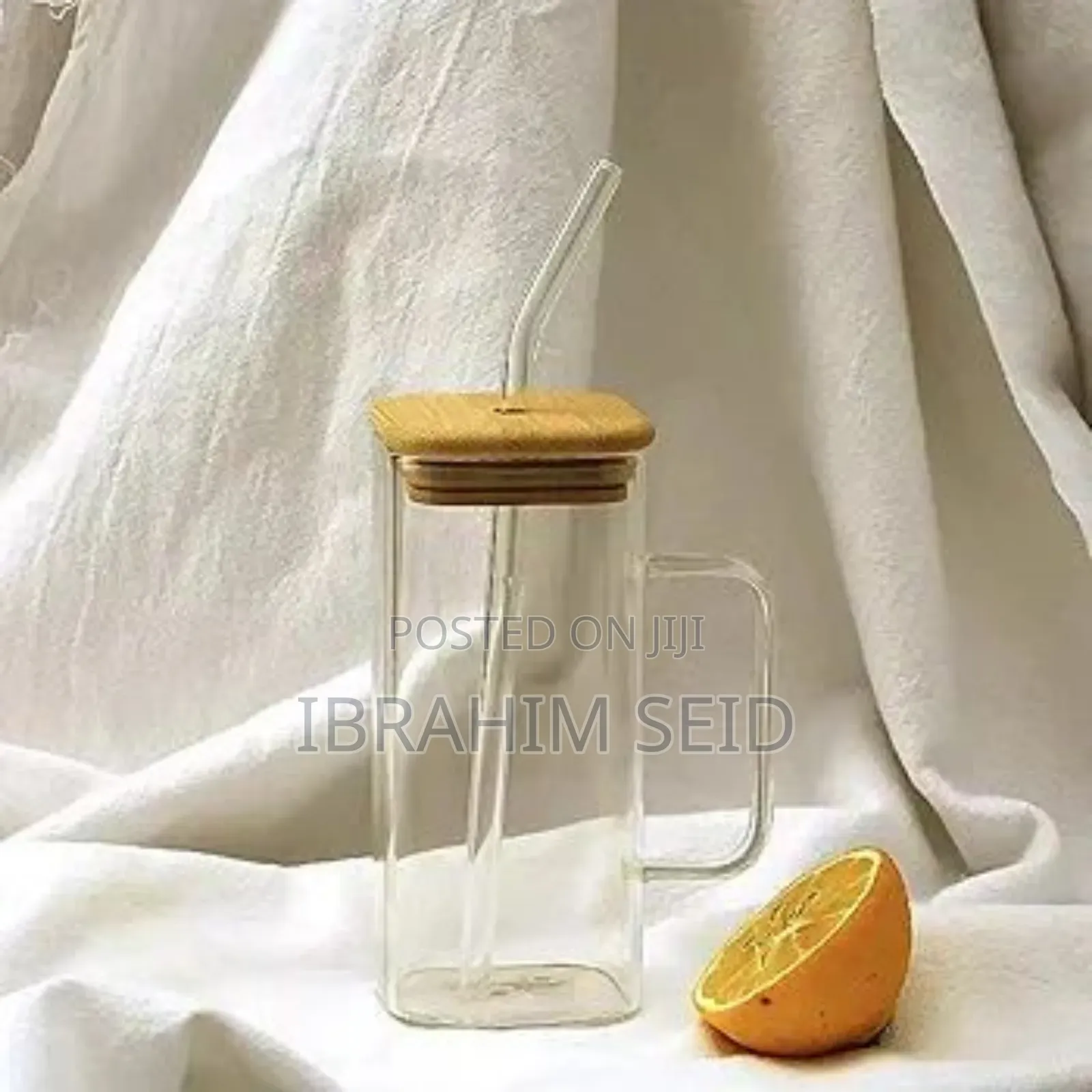 Glass Cup With Lid And Straw,16oz Can Shaped Glass Cups