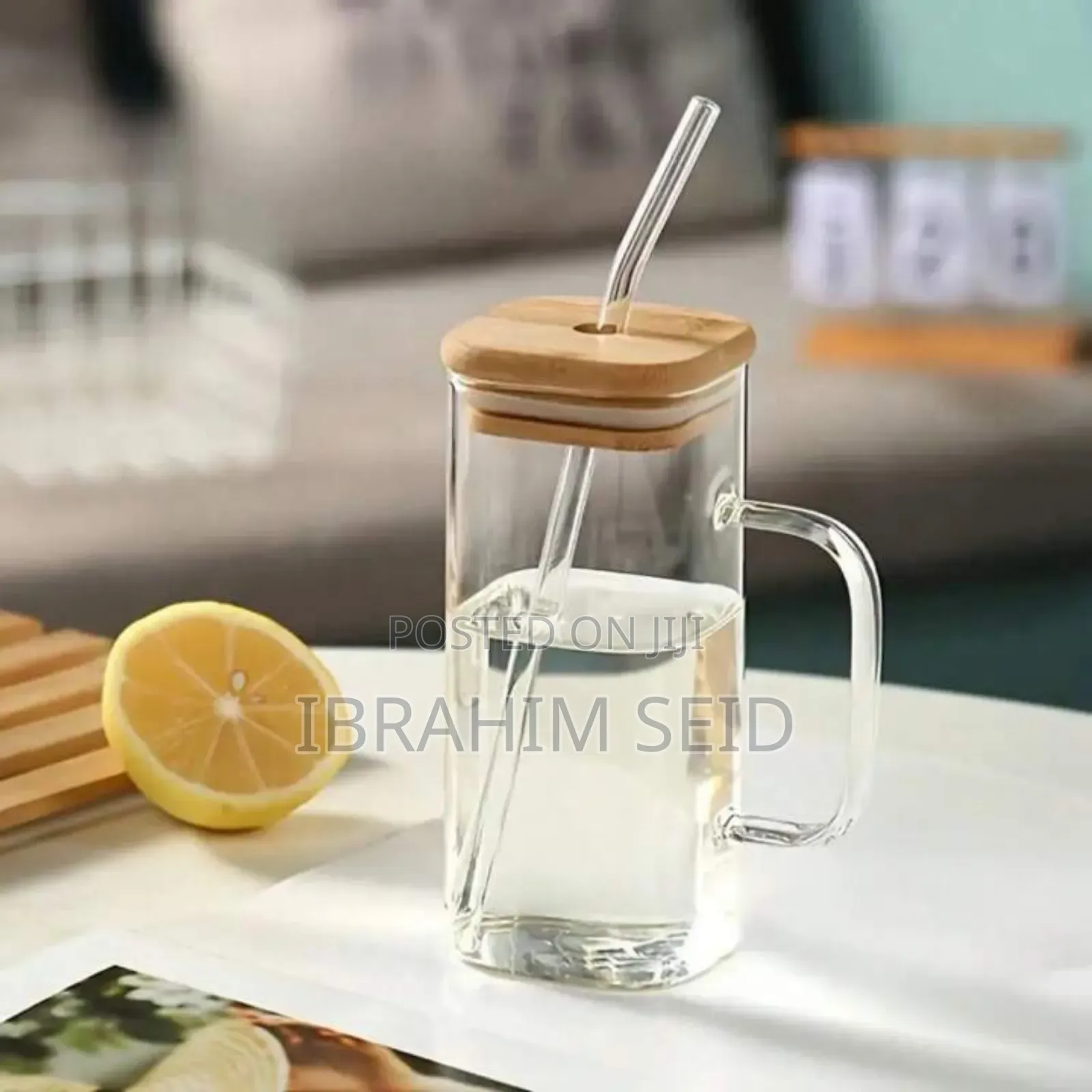 Glass Cup With Lid And Straw,16oz Can Shaped Glass Cups
