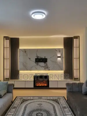 TV Stand With Fire Place Valued Per Square Meter.