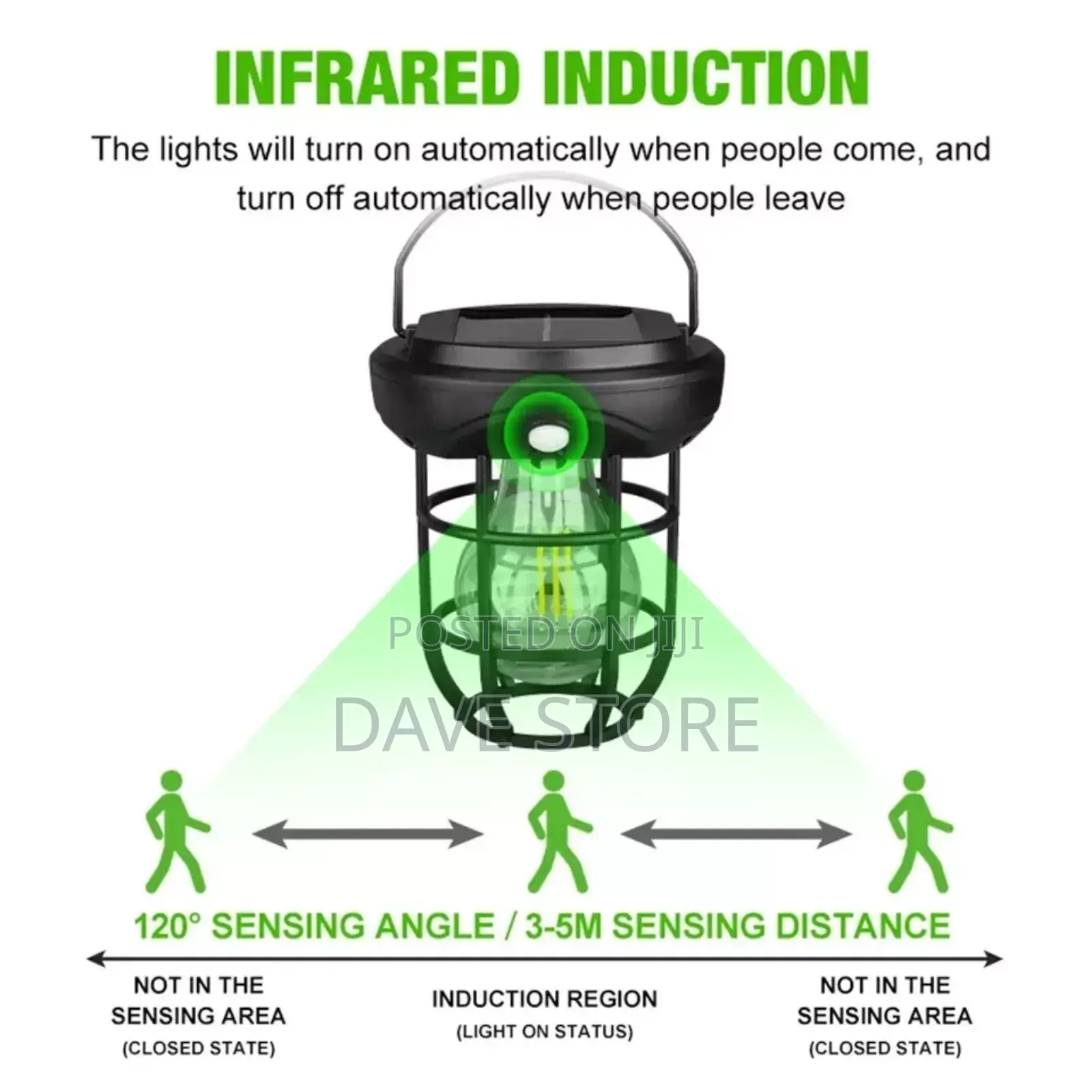 1pc Solar Powered Outdoor Camping Lamp